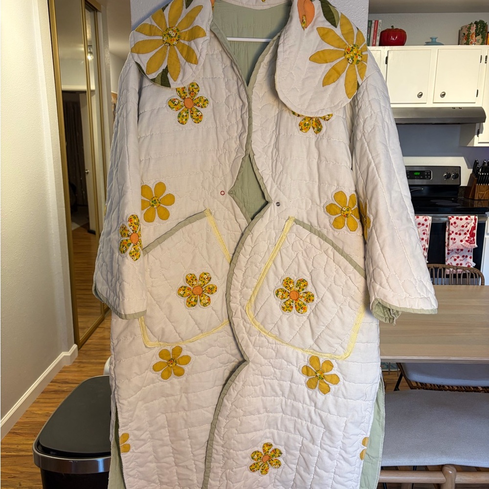 Handmade Floral Quilted Coat